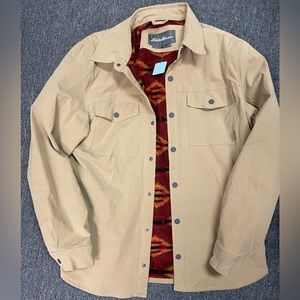 Eddie Bauer Impact Canvas Flannel-Lined Shirt-Jacket